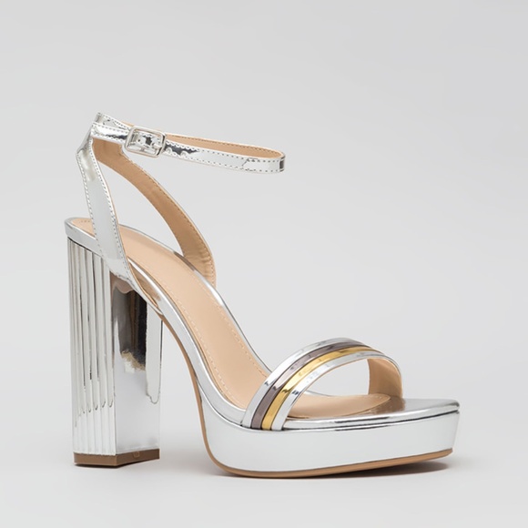 Shoe Republica Shoes - Pillar Heels Shiny Strappy Platforms
